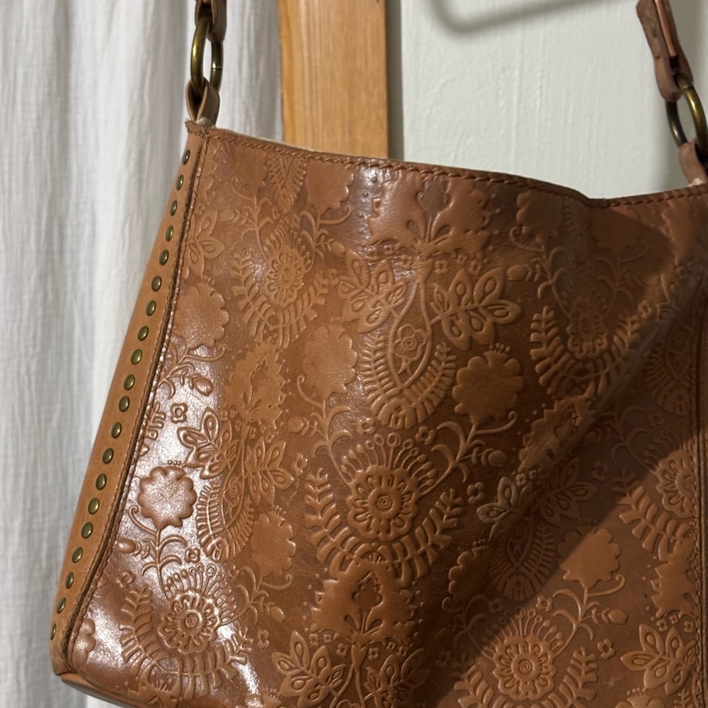 Boho genuine leather shoulder bag